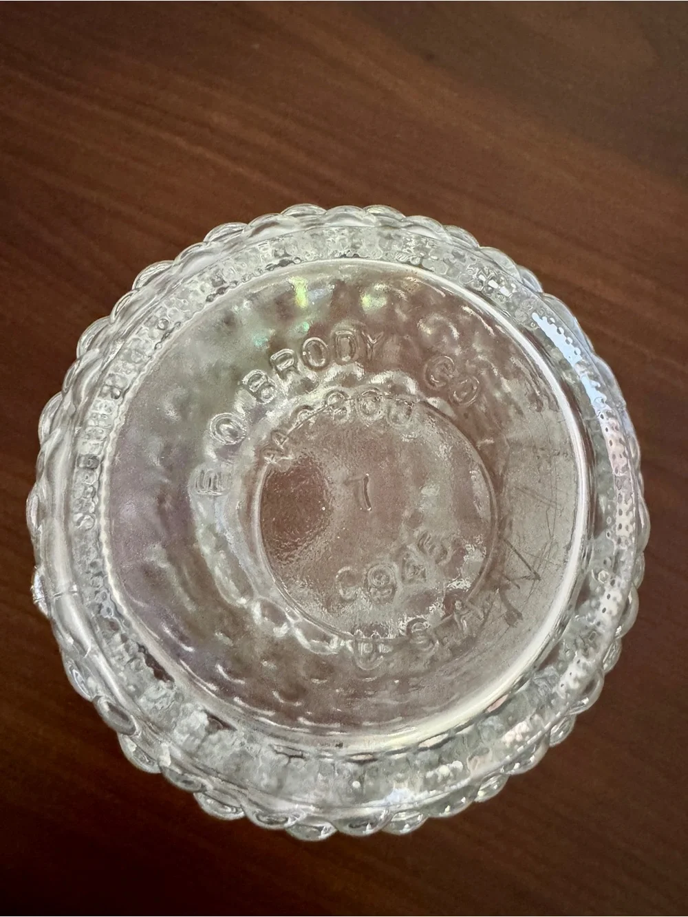 Vintage E.O. Brody Co. Clear Hobnail Glass Bud Vase M-4000